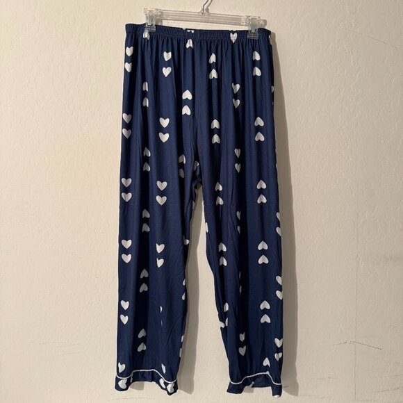 Other - Heart Print Pajama Pants | Navy Lounge Sleepwear | Size 1XL